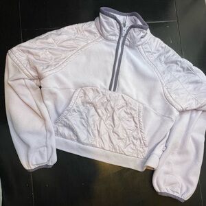 Athleta Girl All Day 1/4 Zip Sweatshirt in a light purple Large 10/12